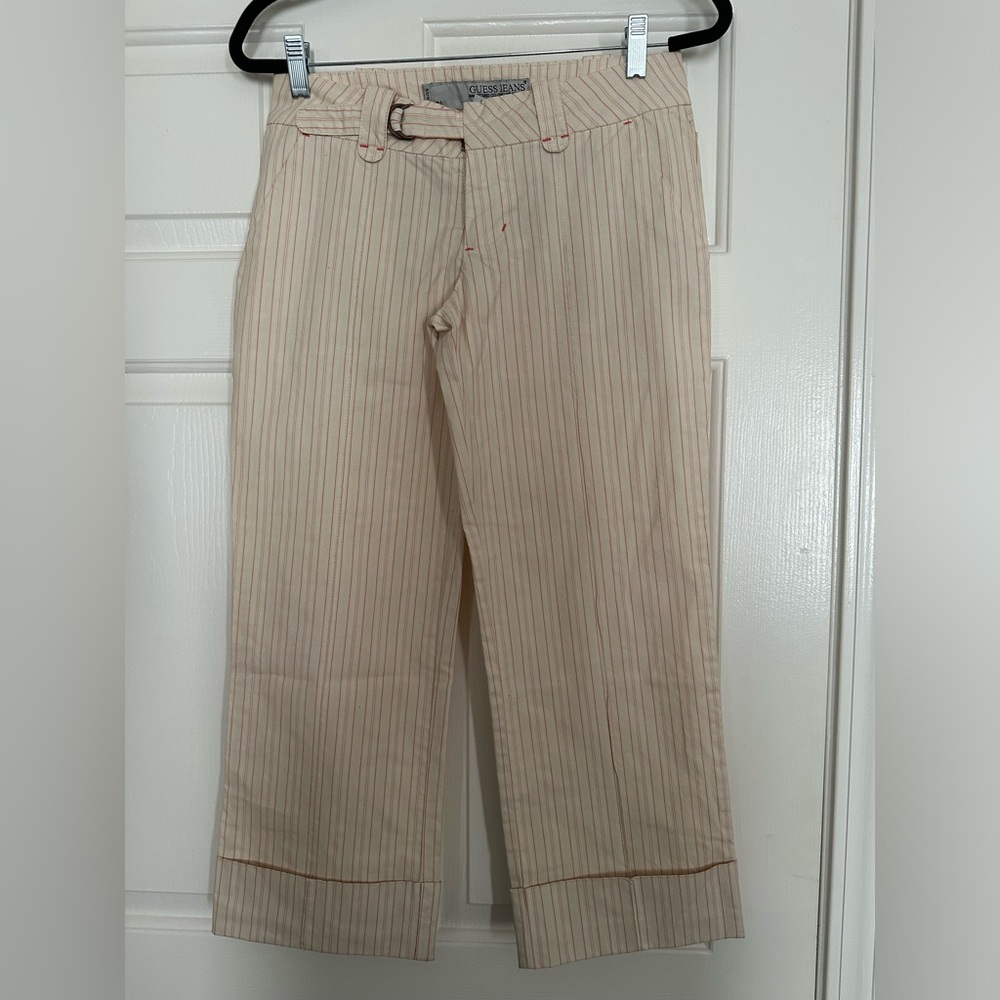 Guess Cream Capris with Classic Style